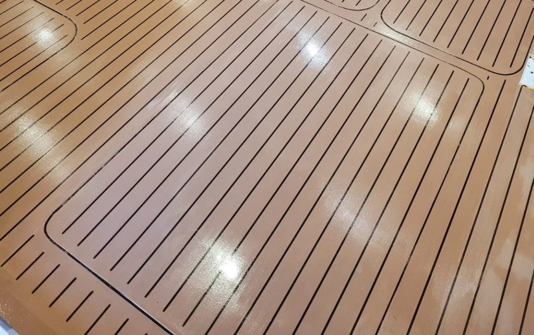 Kolor Floors resin yacht decking.