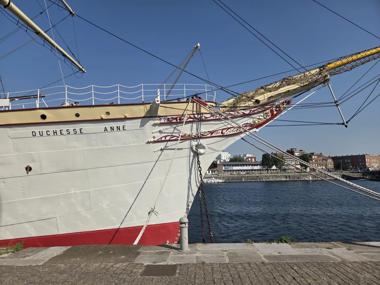 The Duchesse Anne docked again in Dunkerque.