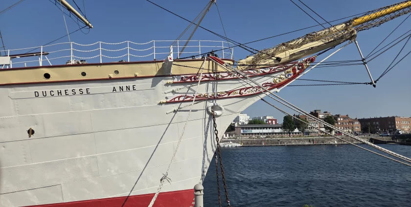 The Duchesse Anne docked again in Dunkerque.